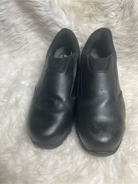 Unisex Thorogood ASR leather black slip on work loafer shoes Men SZ9M womenSZ11M